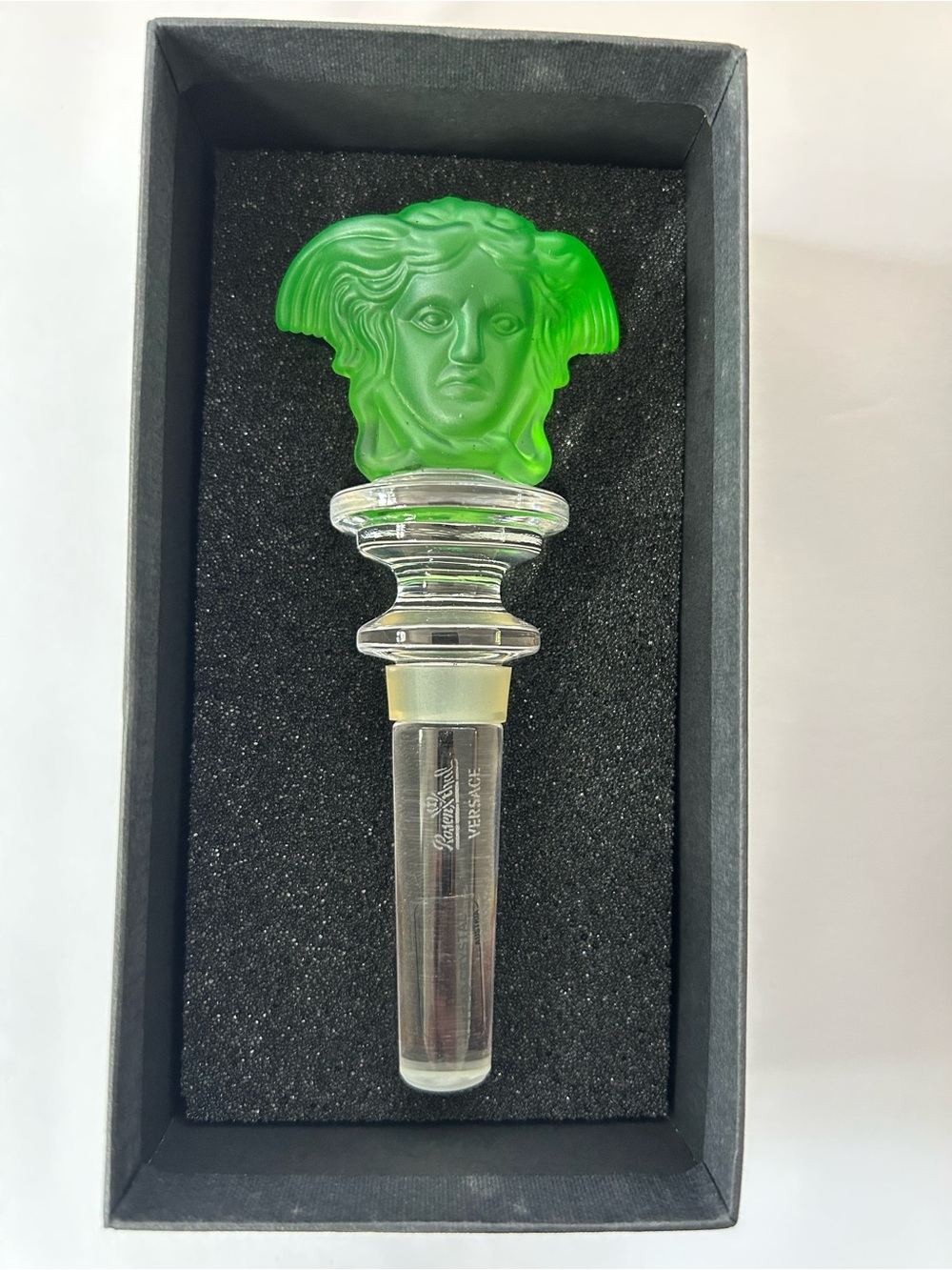 Versace Green Crystal Medusa Bottle Stopper